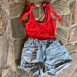 Shoulder Tie Body Suit